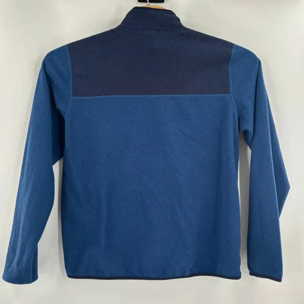 REI Coop Mens Large Blue Full Zip Soft Fleece Long Sleeve Sweater Jacket